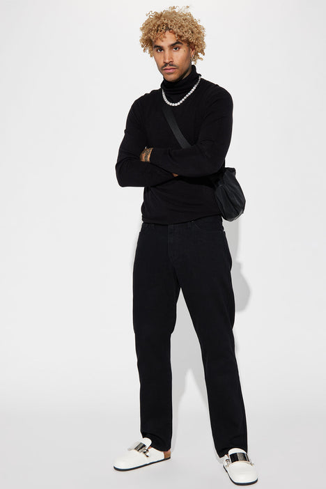 Mens black shop turtleneck outfit