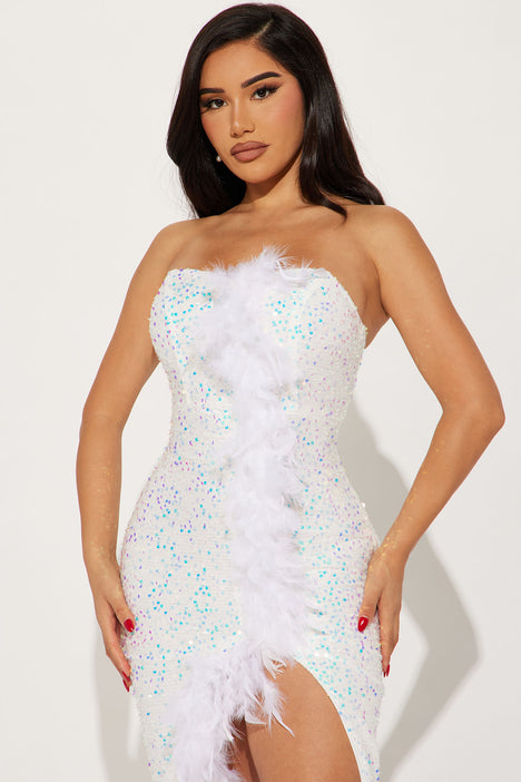 White midi dress fashion sales nova
