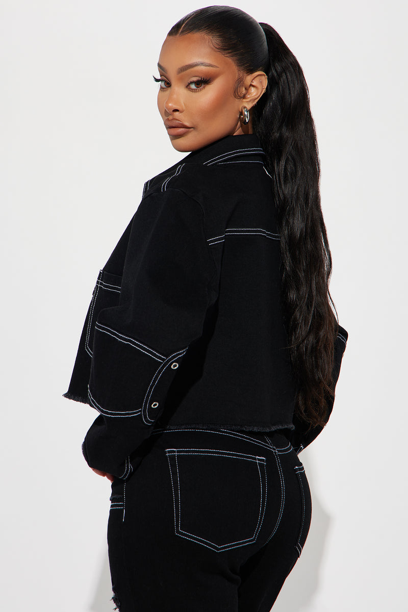 Seeing You Tonight Cropped Denim Jacket Black Fashion Nova Seeing You Tonight Cropped Denim Jacket Black Fashion Nova