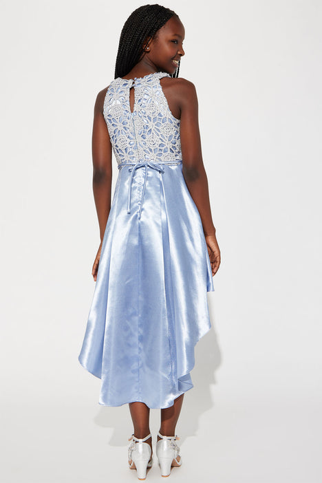 Baby blue high low dress sale