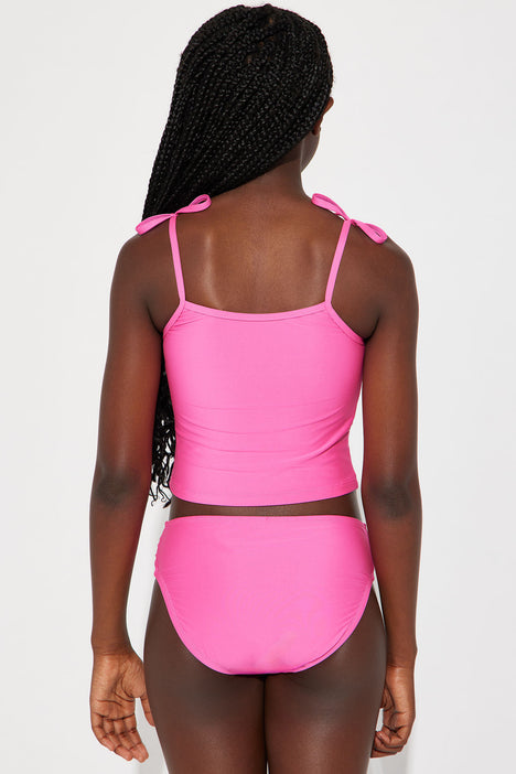 Mini Barbie Girl 2 Piece Tankini Hot Pink Fashion Nova Kids