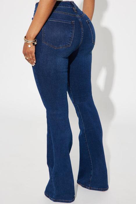 Tall Affair Of The Flare Stretch Jeans - Dark Wash, Fashion Nova, Jeans