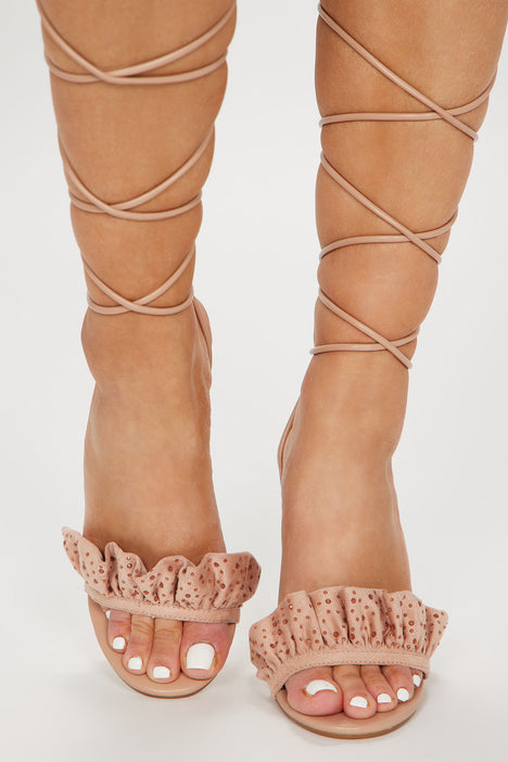 Nude frill hot sale heels