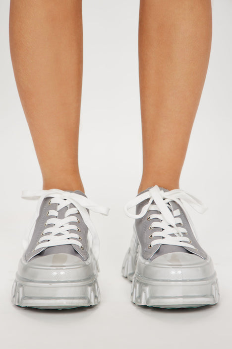 Clear platform shop sneakers