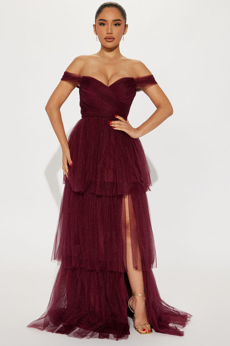 Fashion nova off the tulle gown clearance