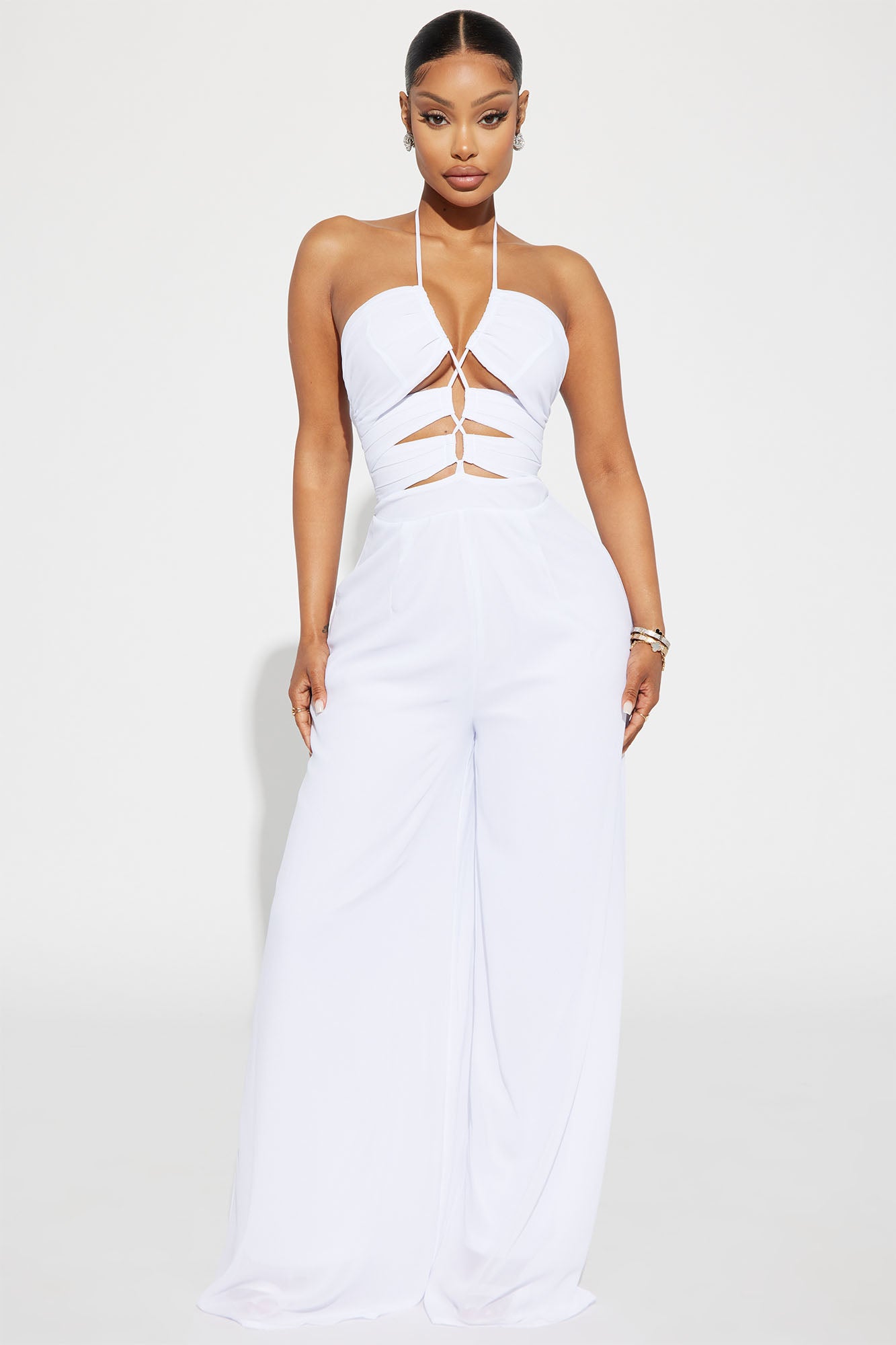 Fashion nova all white jumpsuit 2025