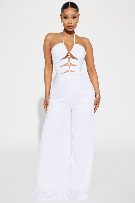 All white online outfit fashion nova