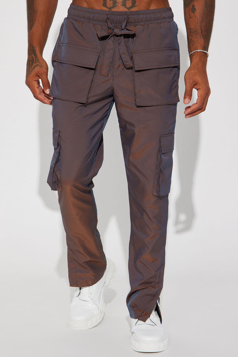Stormy Iridescent Snap Cargo Pants - Chocolate | Fashion Nova, Mens ...