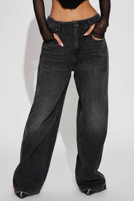 Loose jeans for women black Outlet