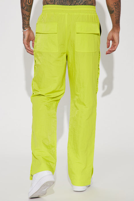 Carrying Weight Nylon Snap Cargo Pants Lime Fashion Nova Mens