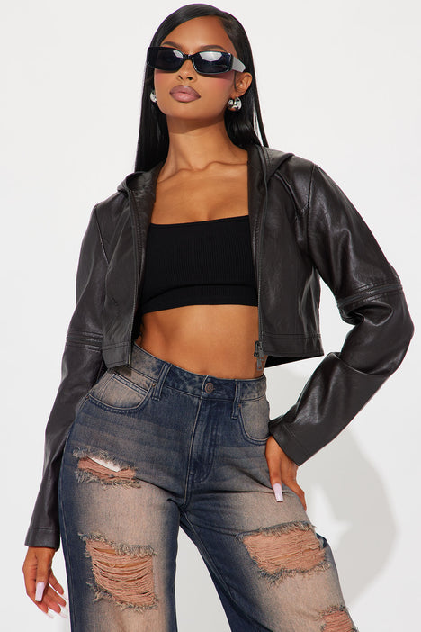 Fashion nova leather jacket shop