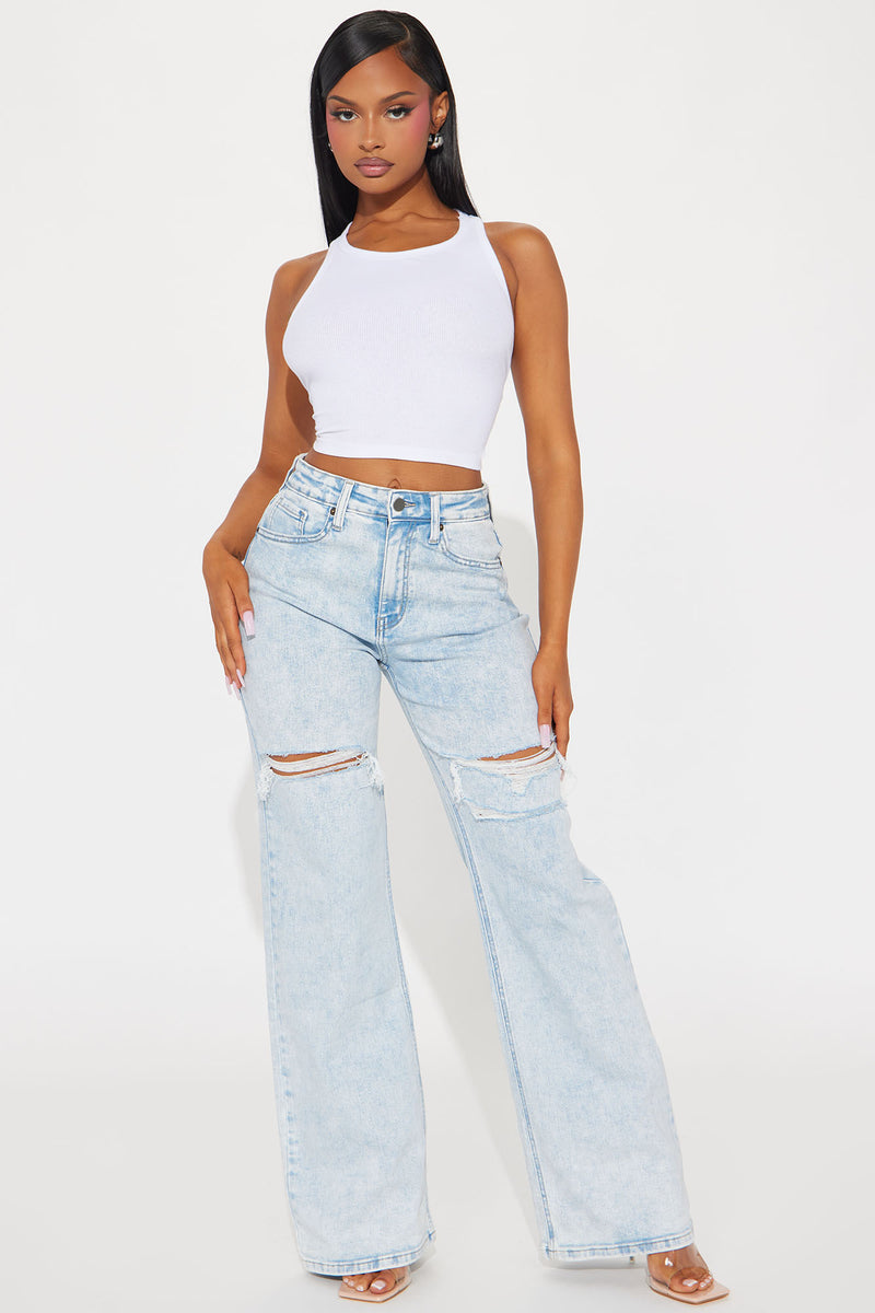 Remi Ripped Stretch Baggy Jeans - Vintage Wash | Fashion Nova, Jeans ...