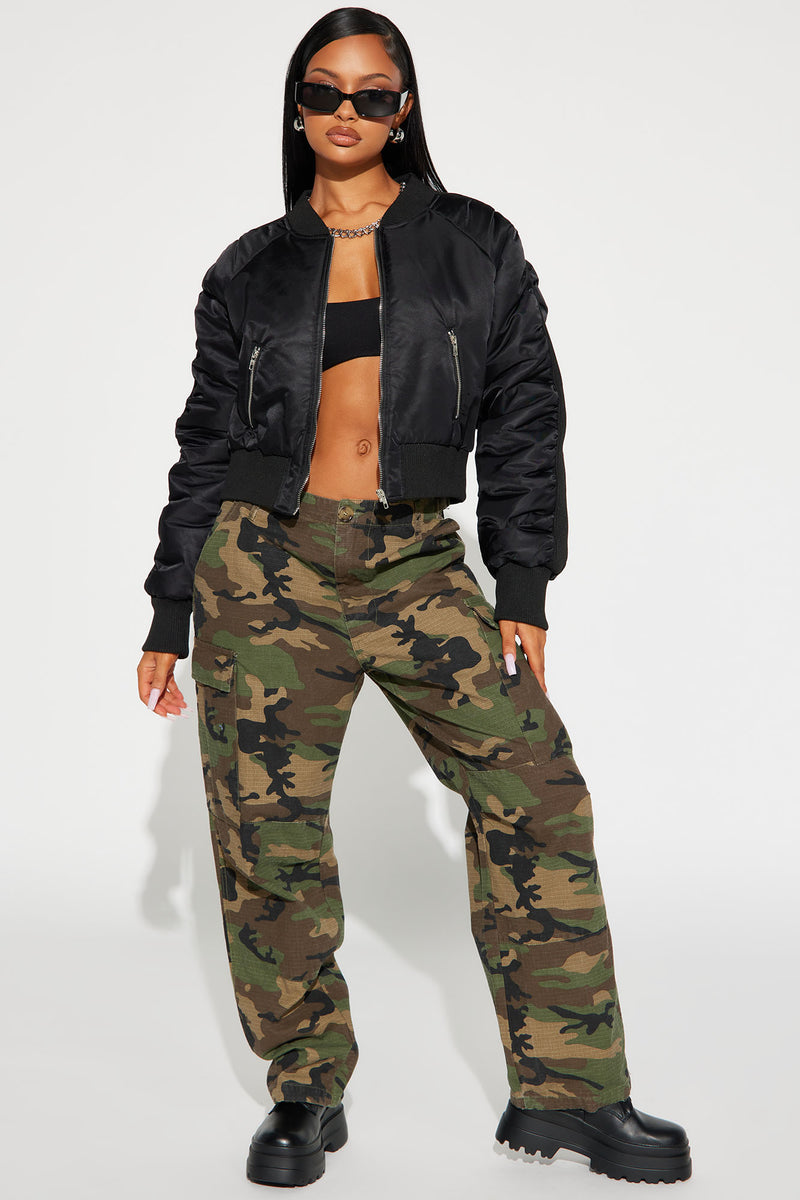 Isabella Ruched Bomber Jacket - Black | Fashion Nova, Jackets & Coats ...