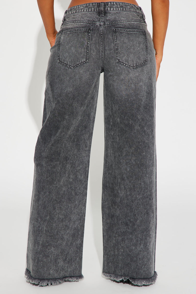 Mellowed Out Ripped Baggy Jeans - Grey | Fashion Nova, Jeans | Fashion Nova