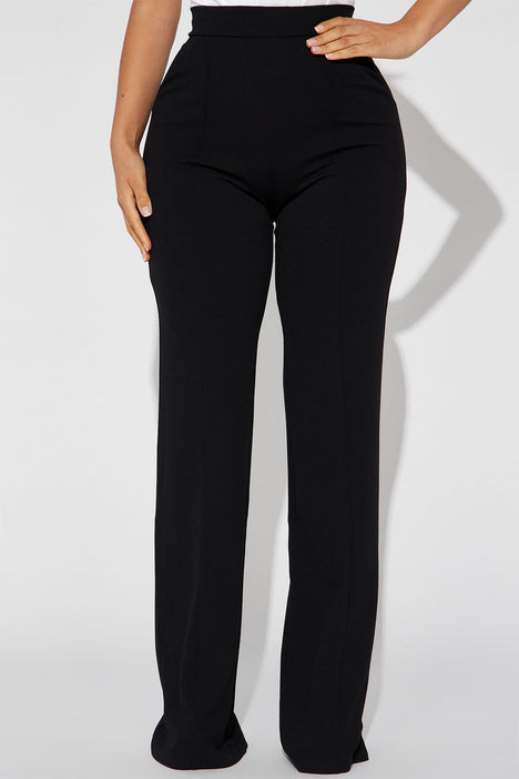 Posh High Waisted Dress Pants - Black, Fashion Nova, Pants