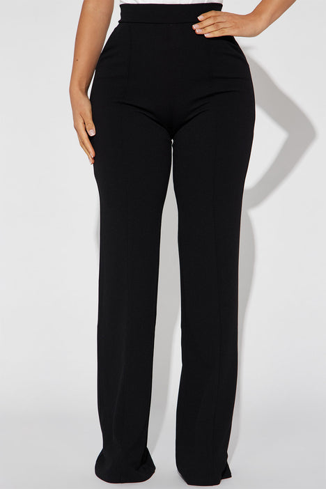 Posh High Waisted Dress Pants - Black