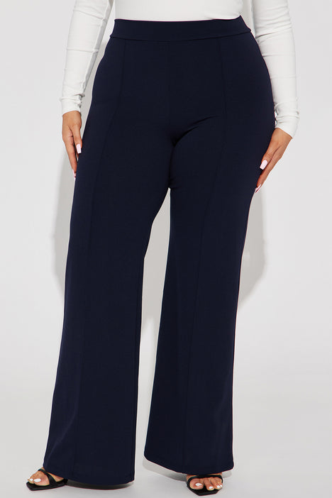 Victoria High Waisted Dress Pants Navy