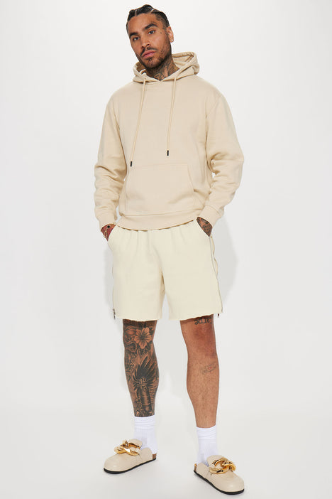 Tan hoodie shop mens outfit