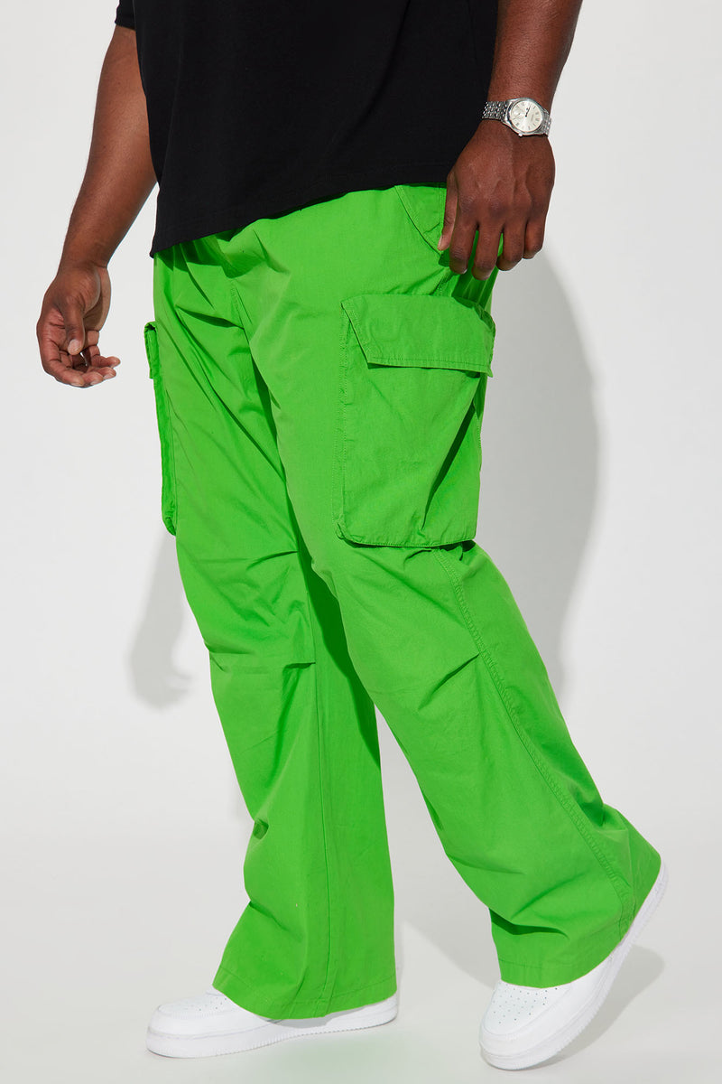 Slim Flare Cargo Parachute Pants - Green | Fashion Nova, Mens Pants ...