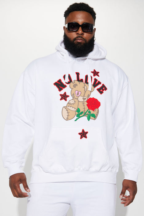 White shop love hoodie