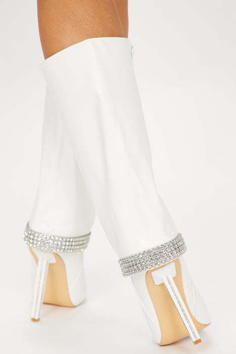 Embellished online heel boots