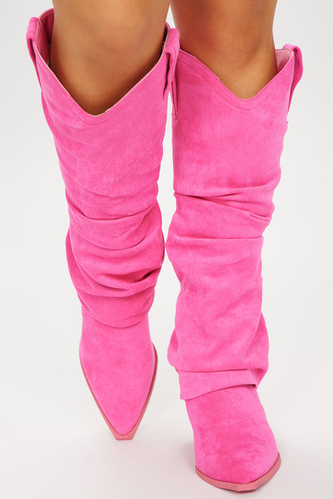 Pink outlet flat boots