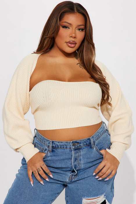 Cream shrug clearance plus size
