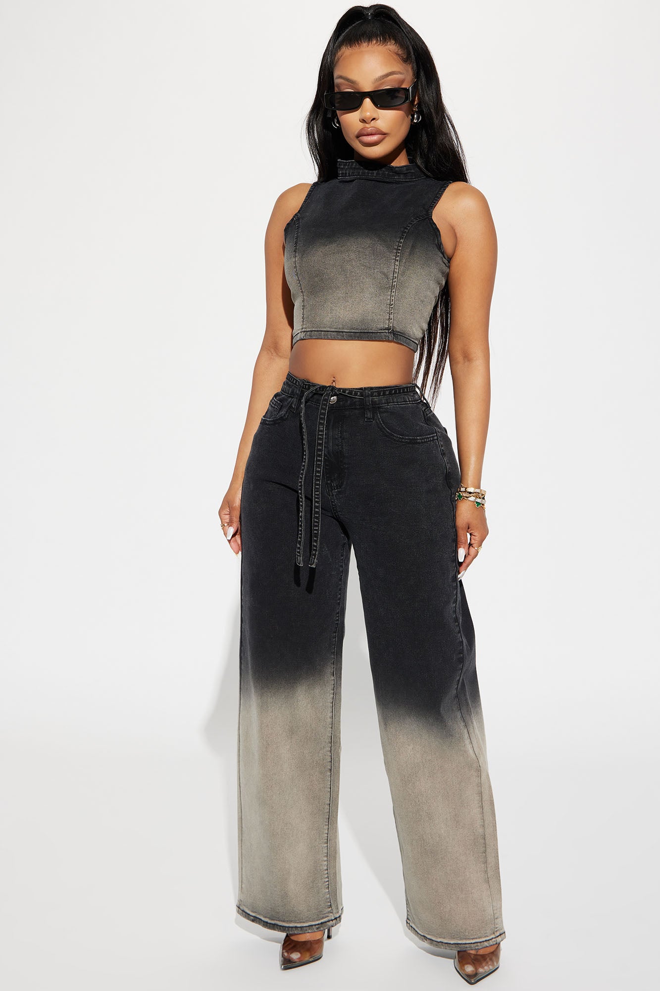 Exclusive Invitation Rhinestone Pant Set - Black, Fashion Nova, Matching  Sets