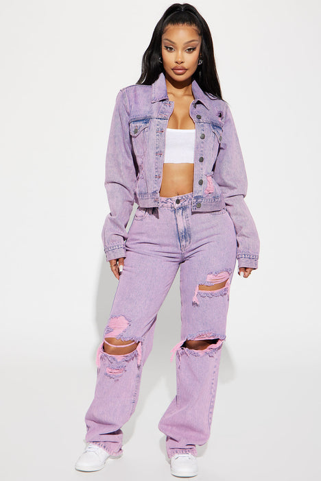 Best Energy Ripped Denim Jacket Pink Fashion Nova Jackets