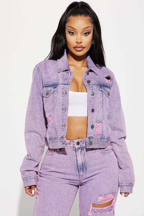 Pink jacket top fashion nova