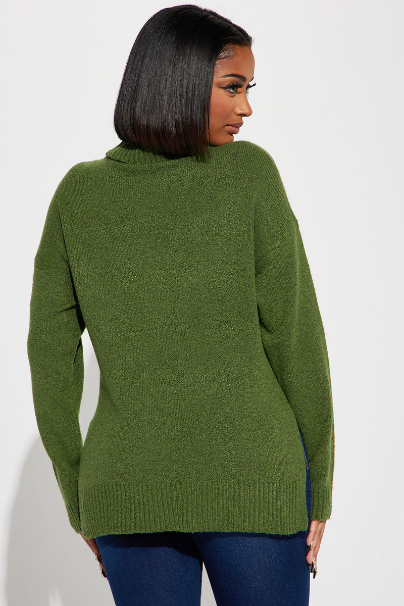 Della Turtleneck Sweater - Olive | Fashion Nova, Sweaters | Fashion Nova