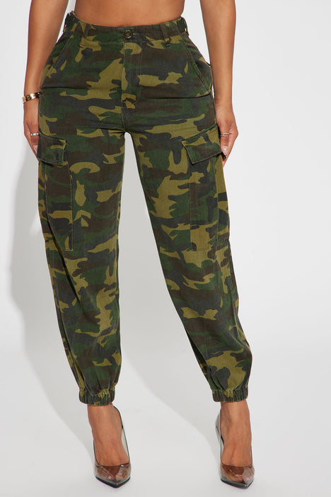 Petite camo online joggers