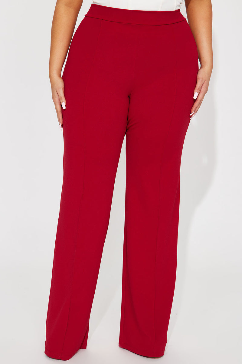 Tall Victoria High Waisted Dress Pants Red Fashion Nova, Pants