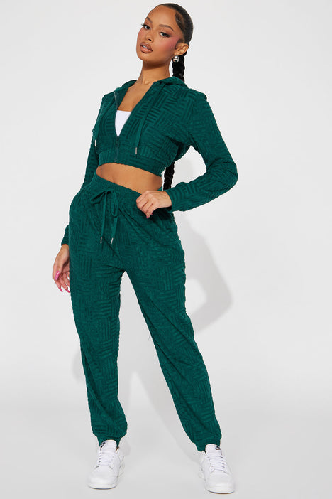 Stay Focused French Terry Jogger Set - Hunter, Fashion Nova, Matching Sets