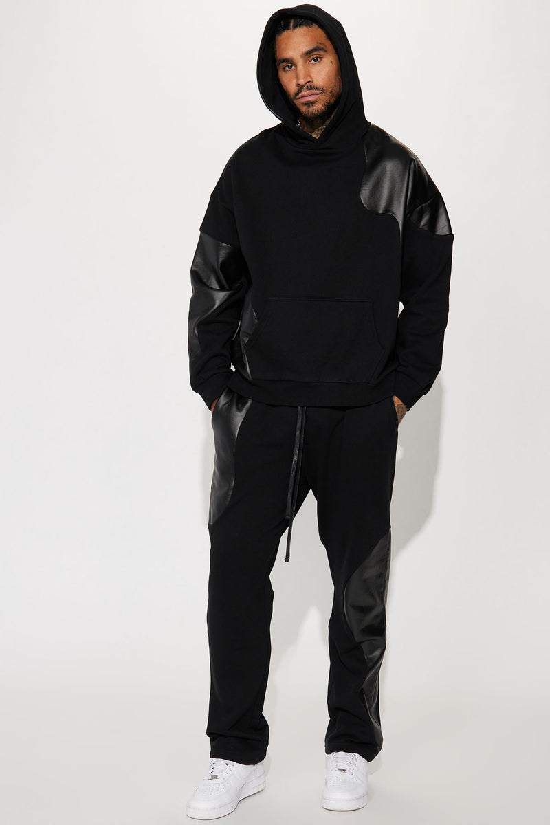 Tyson Opposite Forces Waxed Fleece Oversize Hoodie - Black | Fashion ...