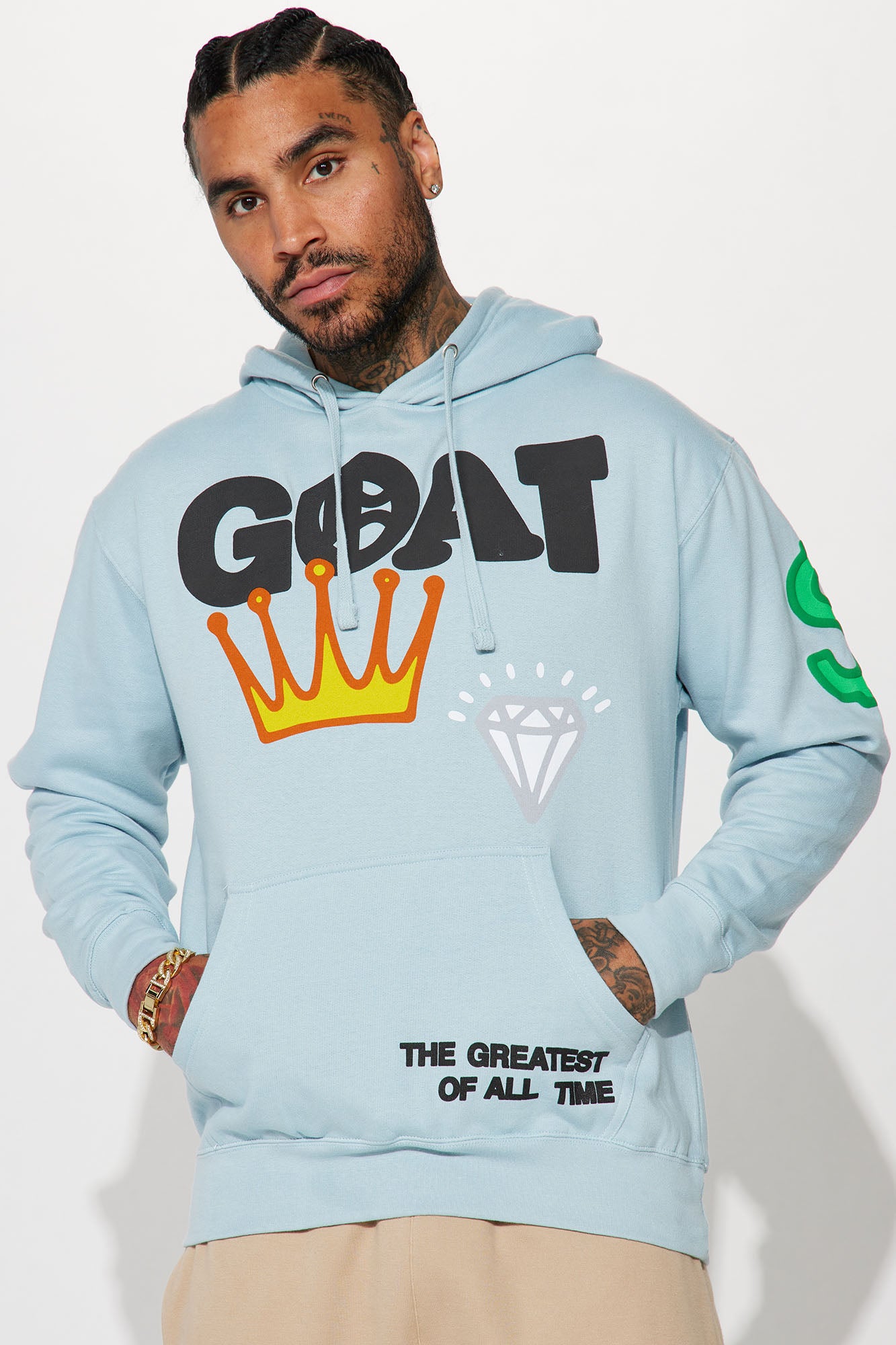 The Greatest Hoodie - Light Blue | Fashion Nova, Mens Graphic Tees |  Fashion Nova