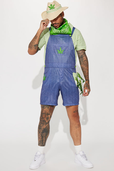Green Thumb Farmer 6 Piece Costume Set Green