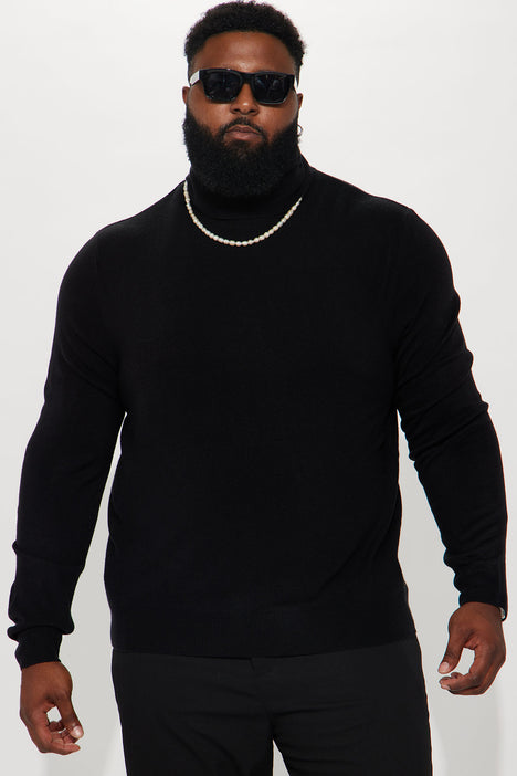 Turtleneck black sale sweater mens