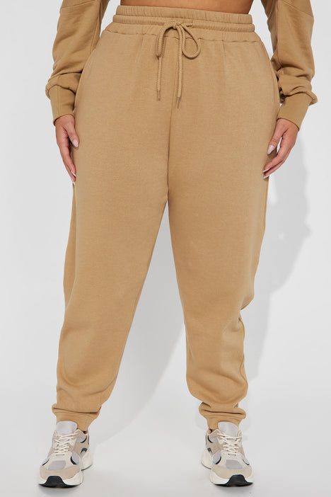 Unbothered Fleece Jogger Tan Fashion Nova Pants Fashion Nova