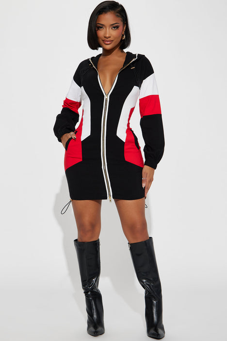 Red store sporty dress