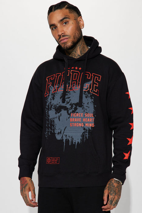 Fierce Hoodie Black Fashion Nova Mens Graphic Tees Fashion Nova