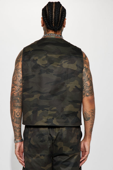 What Else Camo Cargo Vest Camouflage