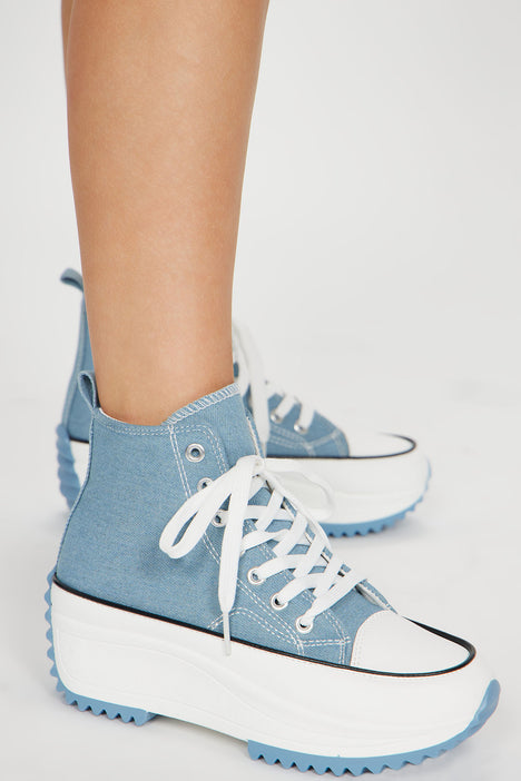 Denim platform clearance sneakers