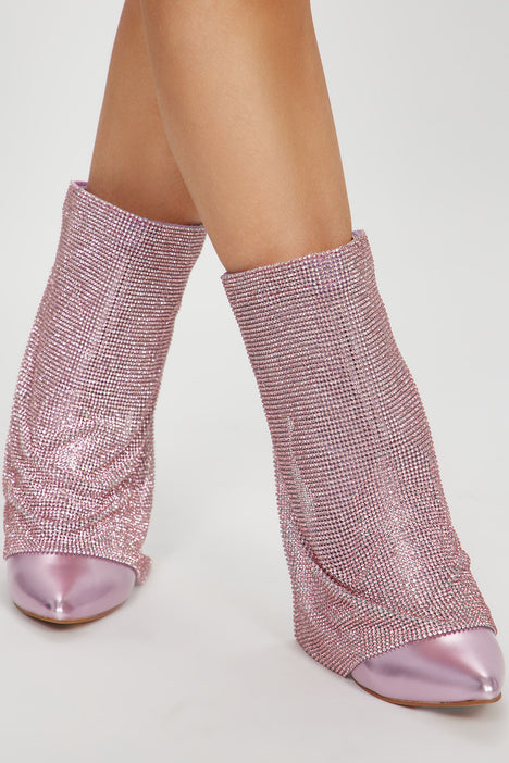 Pink outlet clear booties