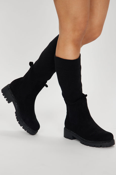 Stay All Day Flat Boots Black Fashion Nova Shoes Fashion Nova