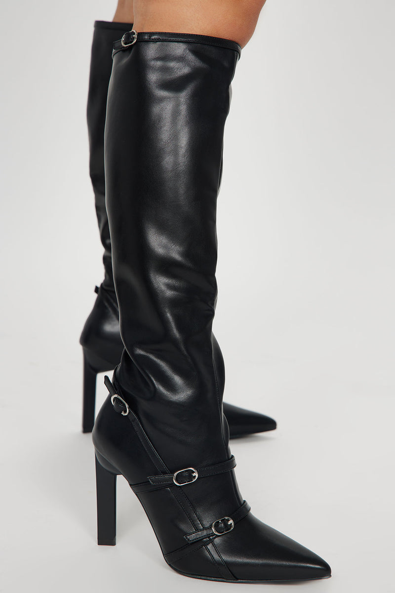 No Drama Knee High Boots - Black | Fashion Nova, Shoes | Fashion Nova