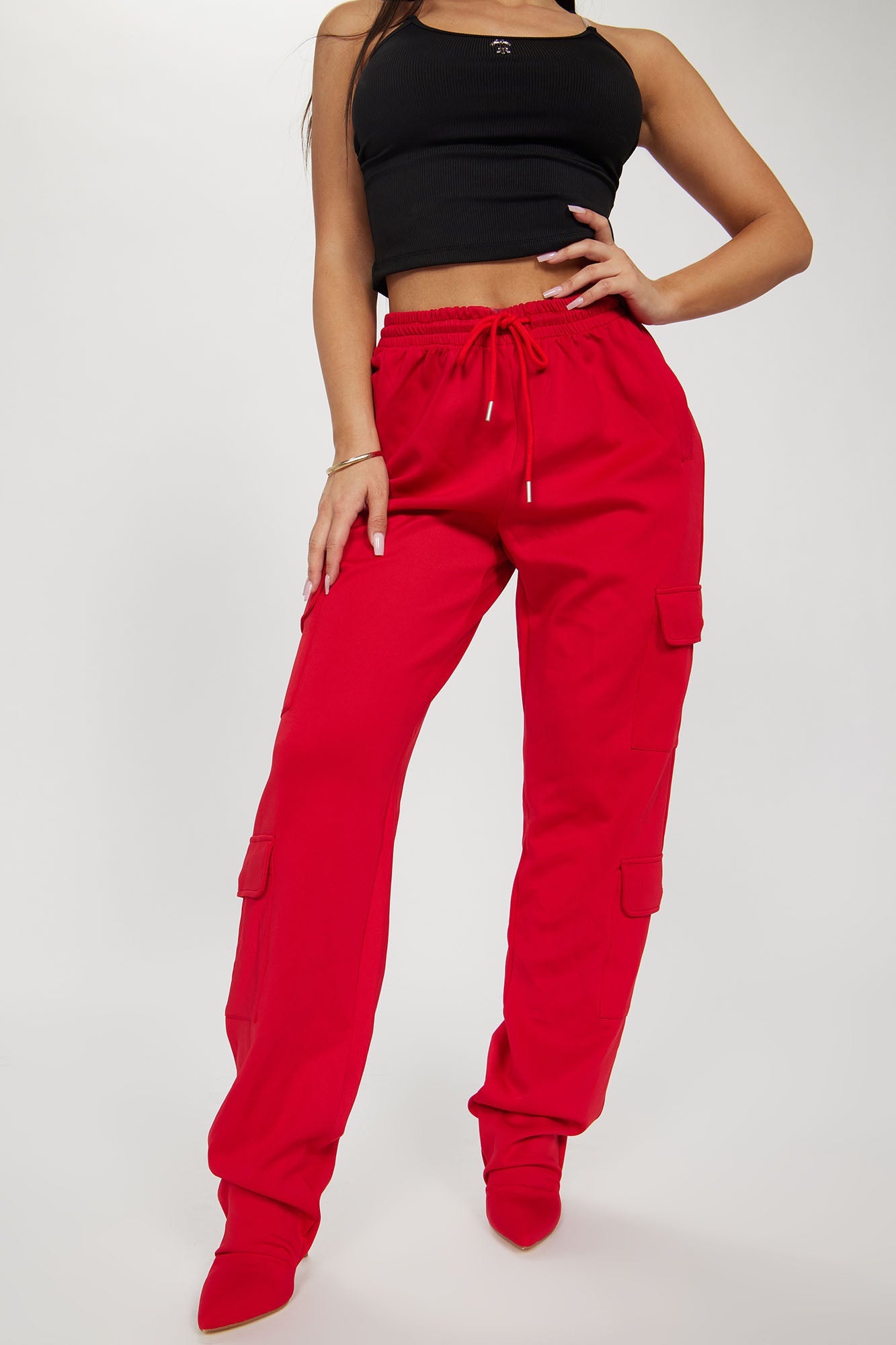 Roxy Pant Boots - Red, Fashion Nova, Shoes