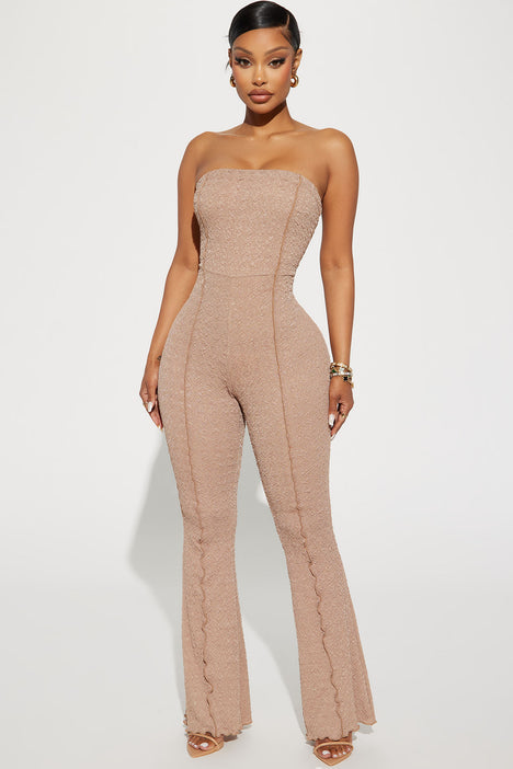 Fashion nova strapless jumpsuit outlet