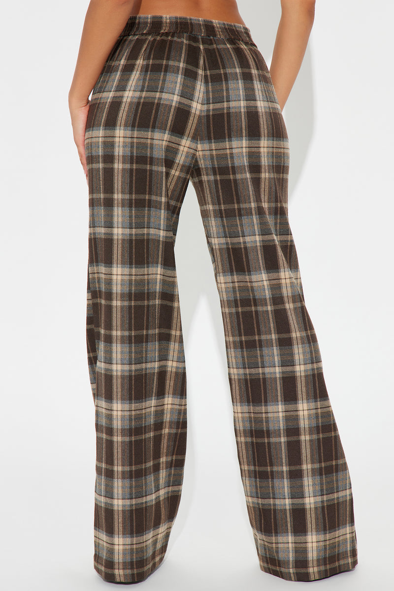 Brown High Rise Tailored Pant