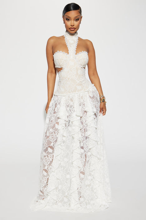 Fashion nova white lace online dress